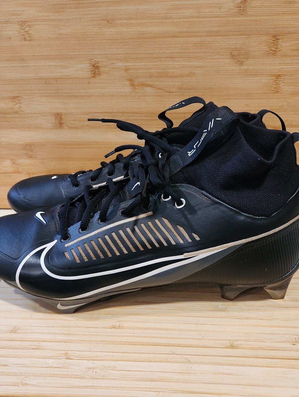 Nike Vapor Edge Pro 360 2 Black Football Cleats DA5456-010 Men's Size 13 - Picture 2 of 8